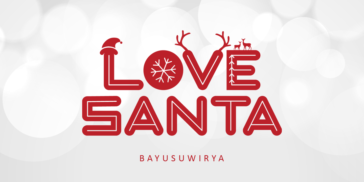 Пример шрифта Love Santa #1
